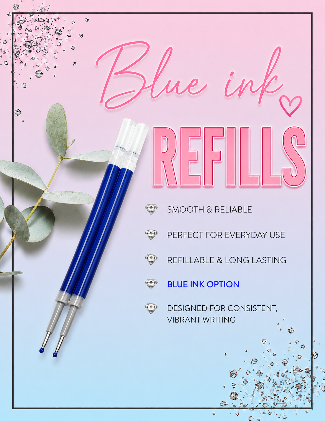 Blue Pen Refills