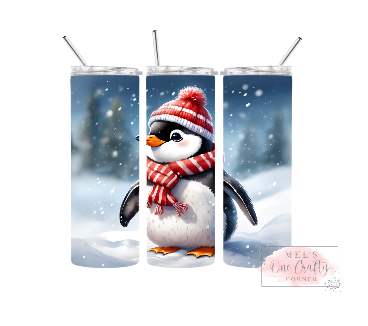 Sublimation Print Tumbler - Cute Penguin