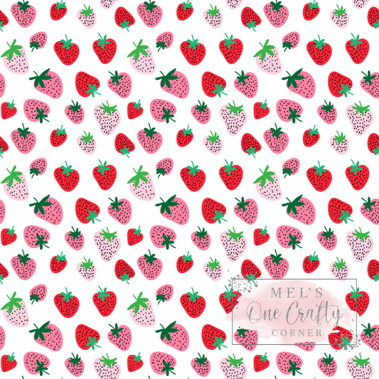 12x12 Vinyl Sheet - Strawberries
