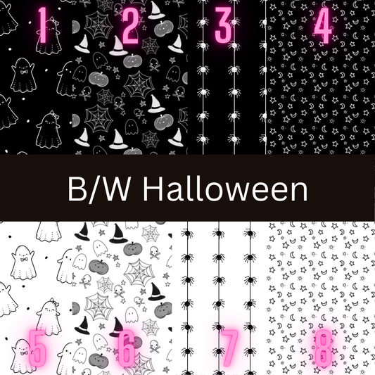 12x12 Vinyl Sheet - Black/White Halloween