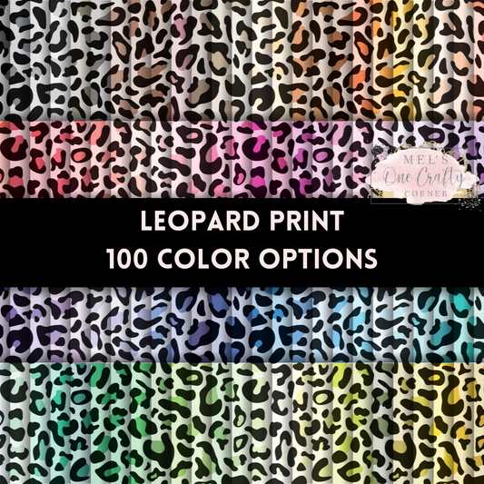 12x12 Vinyl Sheet - Leopard Print (100 colors)