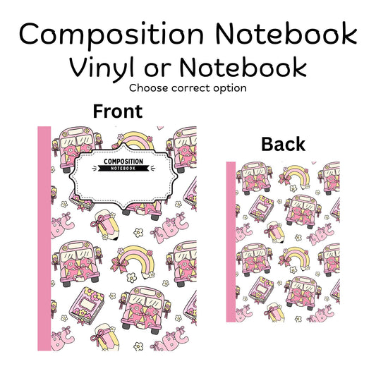 COMPOSITION VINYL OR NOTEBOOK - COQUETTE SCHOOL BUS