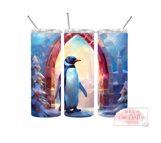 Sublimation Print Tumbler - Winter Penguin