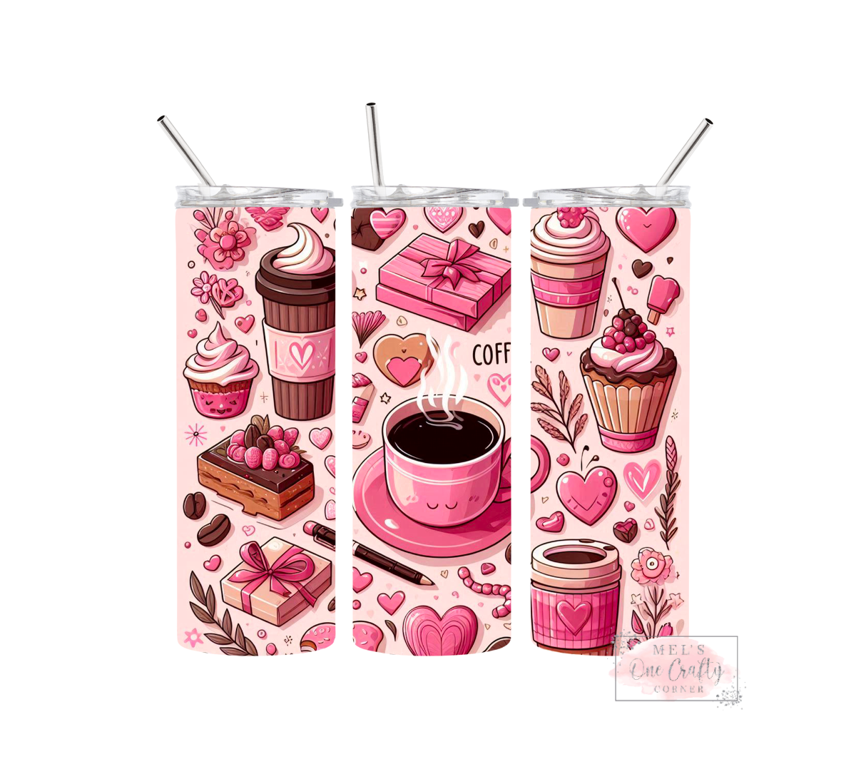 Sublimation Print Tumbler Wrap - Retro B-Day Coffee