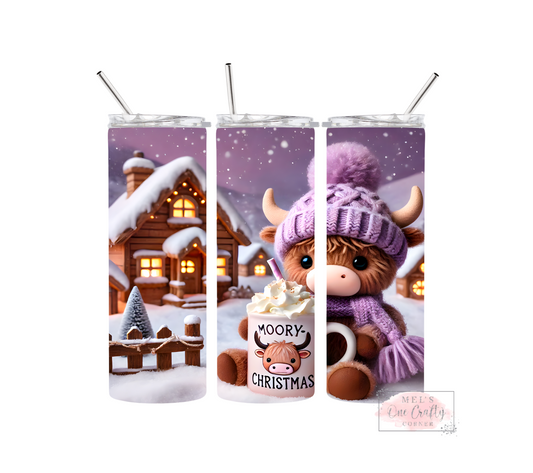 Sublimation Print Tumbler Wrap - Moory Christmas