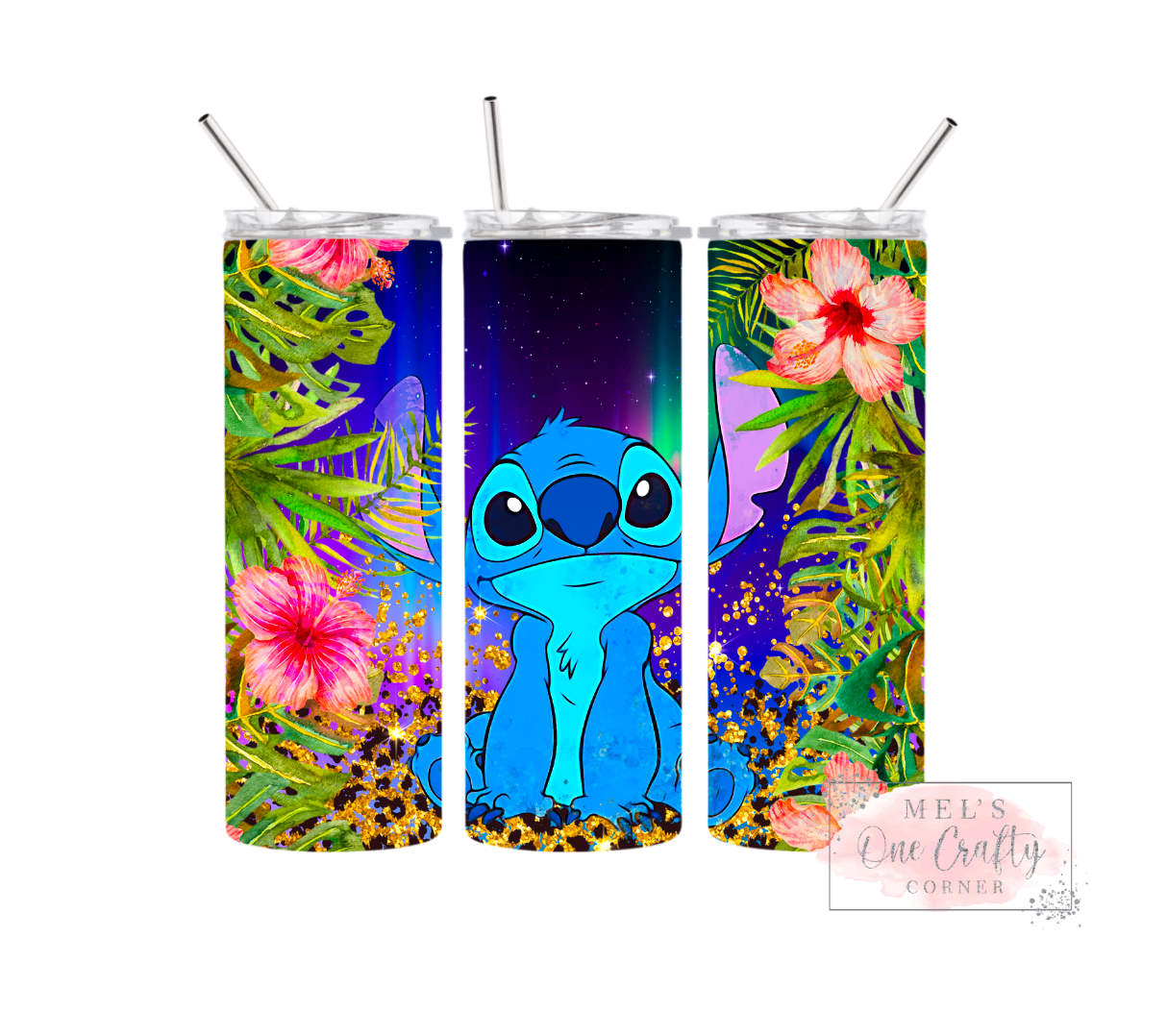 Sublimation Print Tumbler - Tropical Blue