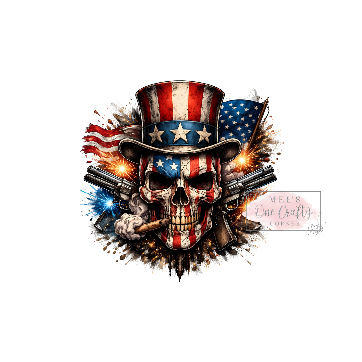 Patriotic Skull - DTF Transfer