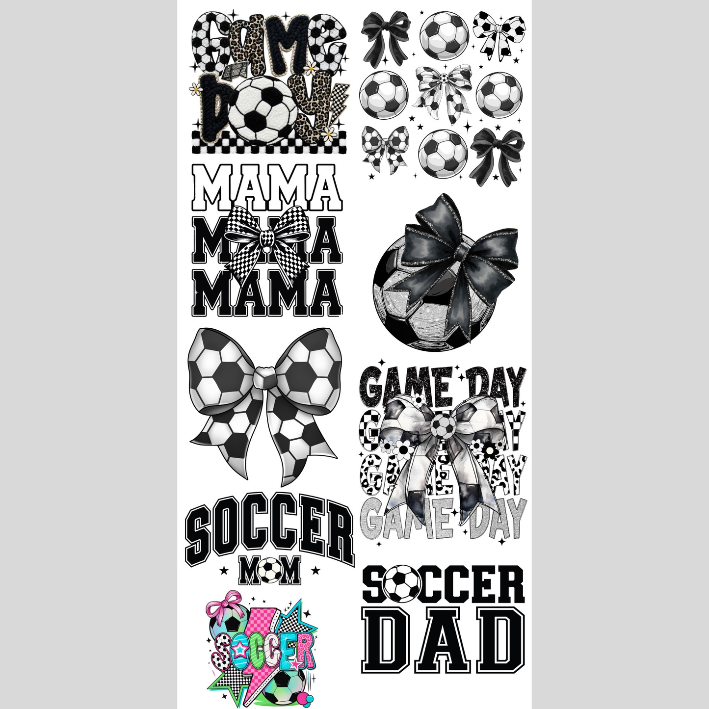 Soccer Bundle (9 images) - DTF Transfer