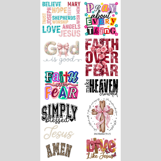 Faith Bundle (11 images) - DTF Transfer