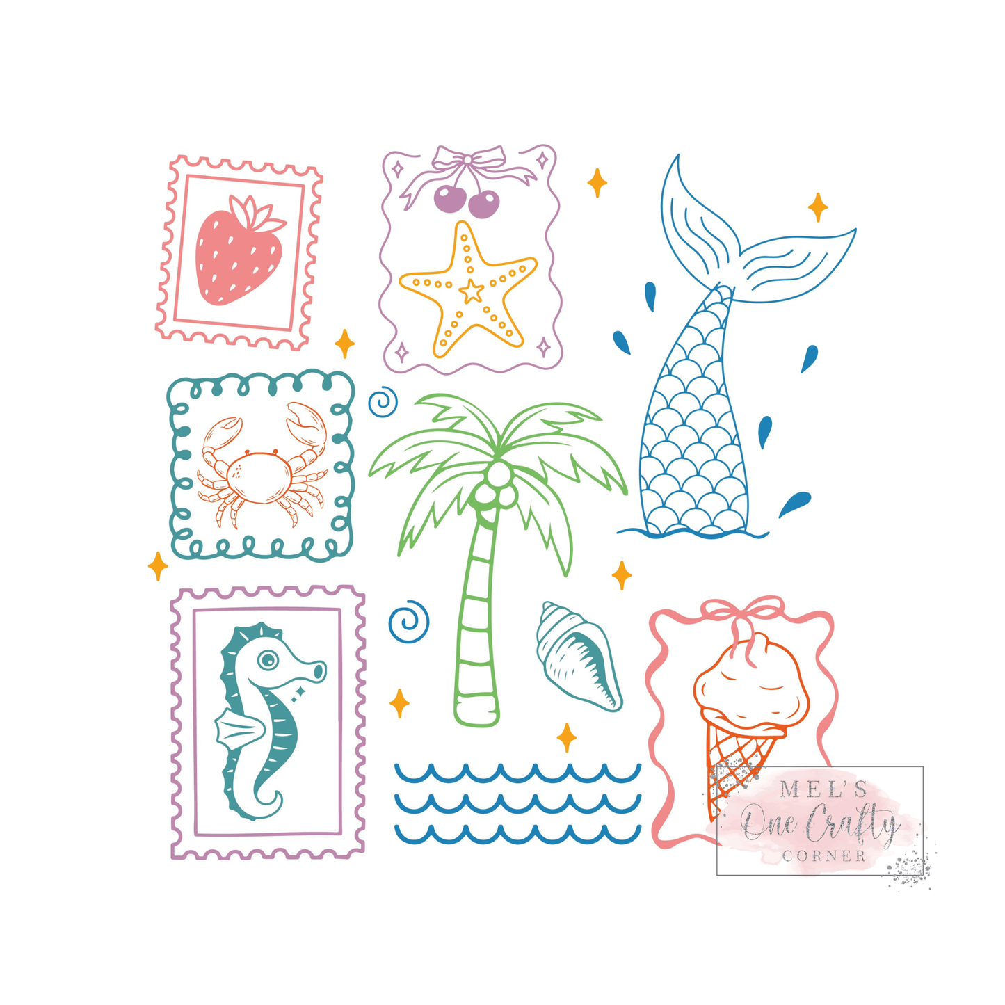 Summer Doodle - DTF Transfer