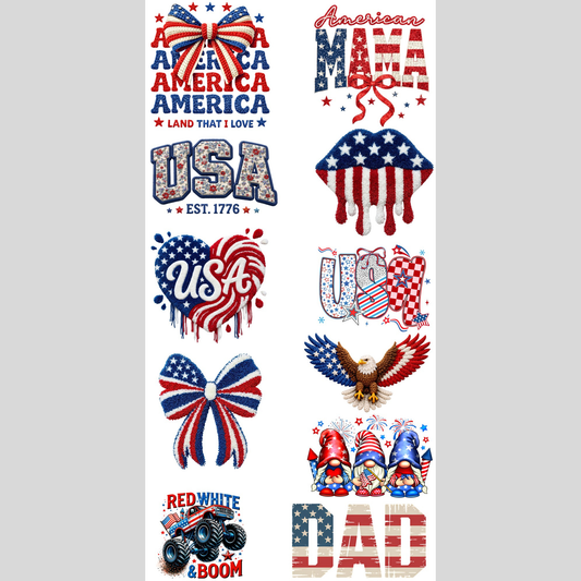 4th of July Bundle (11 images) - DTF Transfer