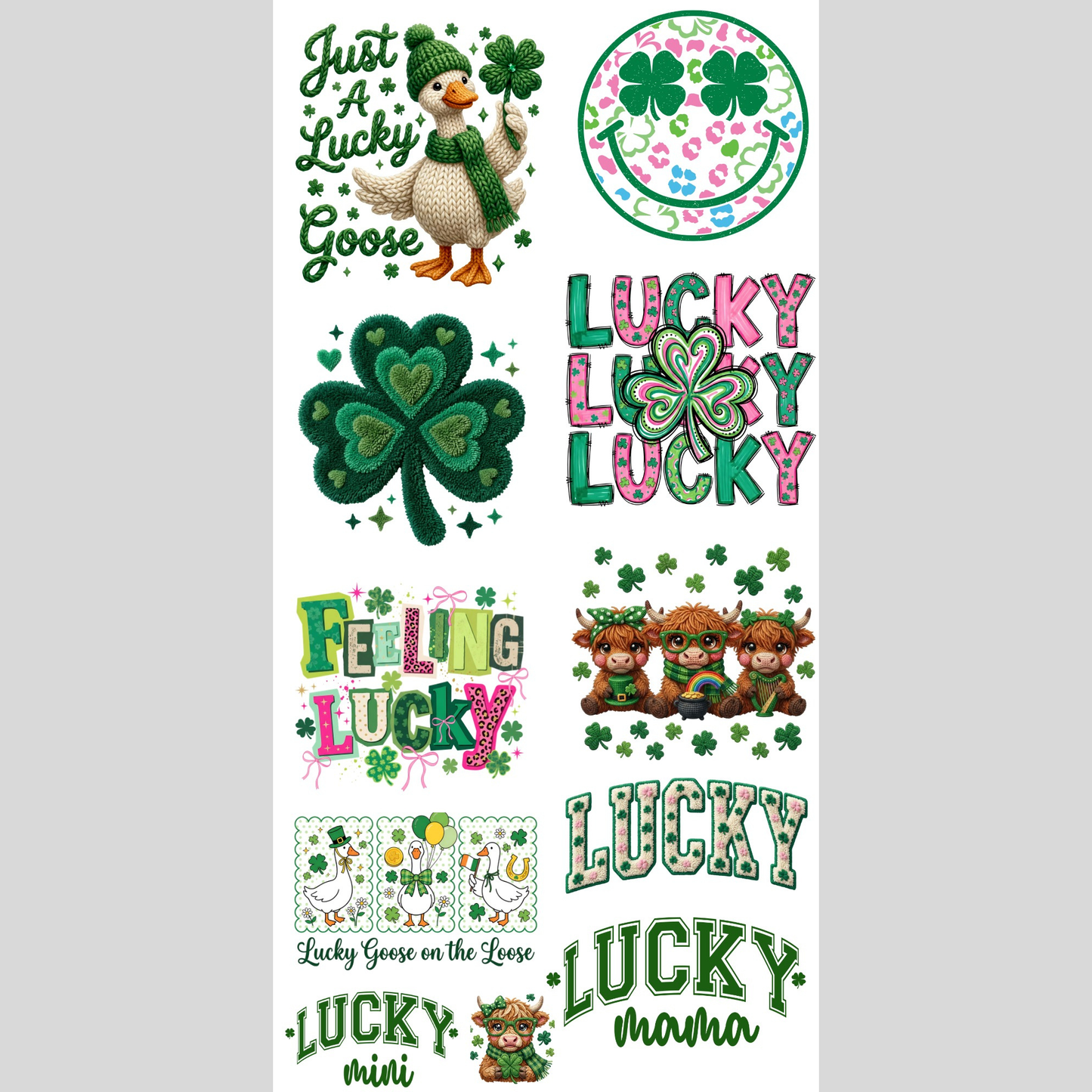 St. Patty Bundle (11 images) - DTF Transfer