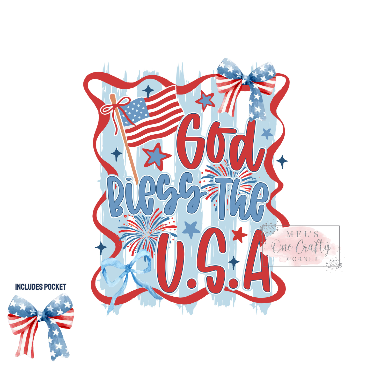 God Bless the USA - DTF Transfer