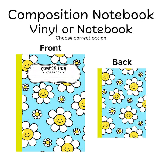 COMPOSITION VINYL OR NOTEBOOK - DAISIES