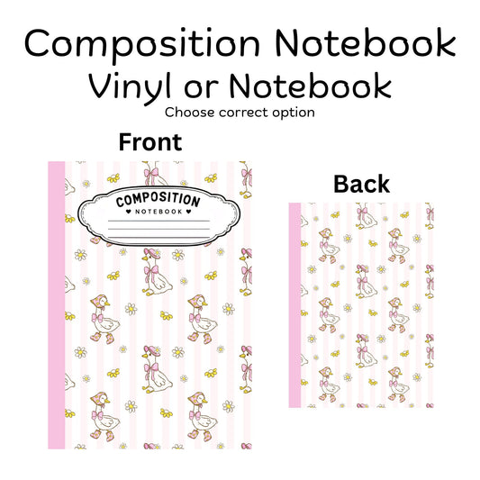 COMPOSITION VINYL OR NOTEBOOK - DAISY GOOSE