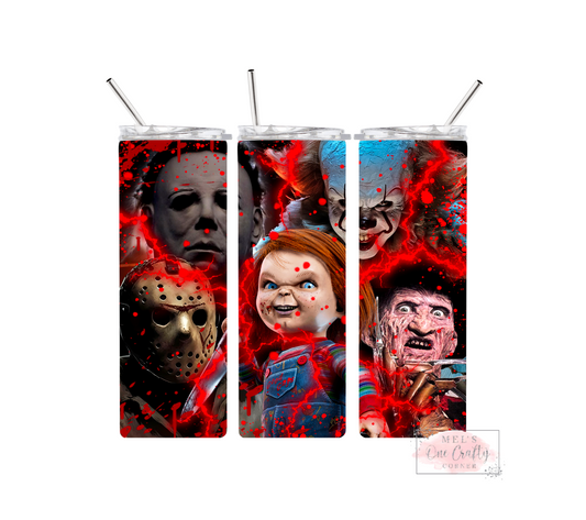 Sublimation Print Tumbler Wrap - Horror Legends