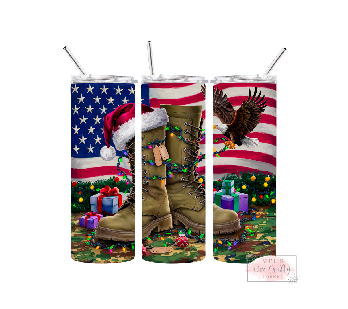 Sublimation Print Tumbler Wrap - Christmas Boots