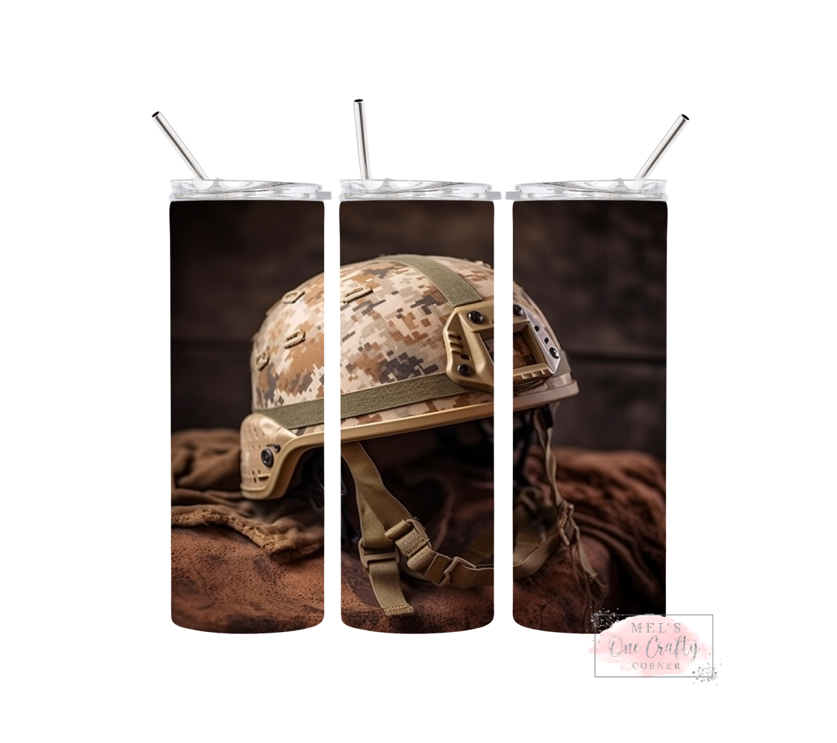 Sublimation Print Tumbler Wrap - Military Helmet