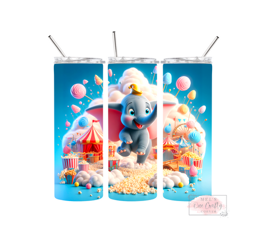 Sublimation Print Tumbler - Happy Dumbo