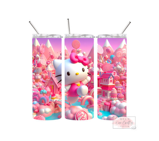 Sublimation Print Tumbler - Kitty World