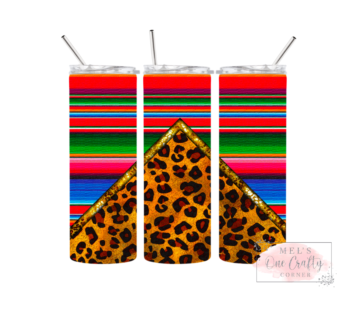 Leopard Serape Tumbler