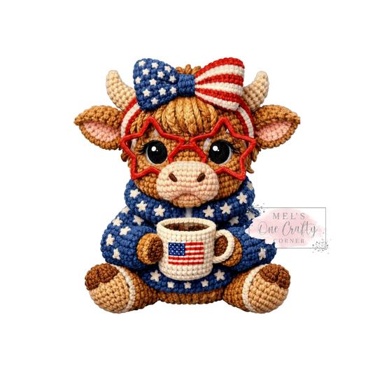 Faux Yarn American Highland - DTF Transfer