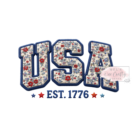 Faux Yarn USA - DTF Transfer