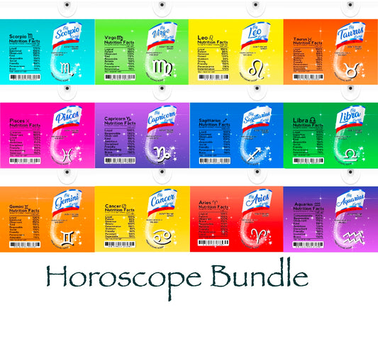 Sublimation Print Tumbler Wrap - Horoscope Bundle (12 designs)