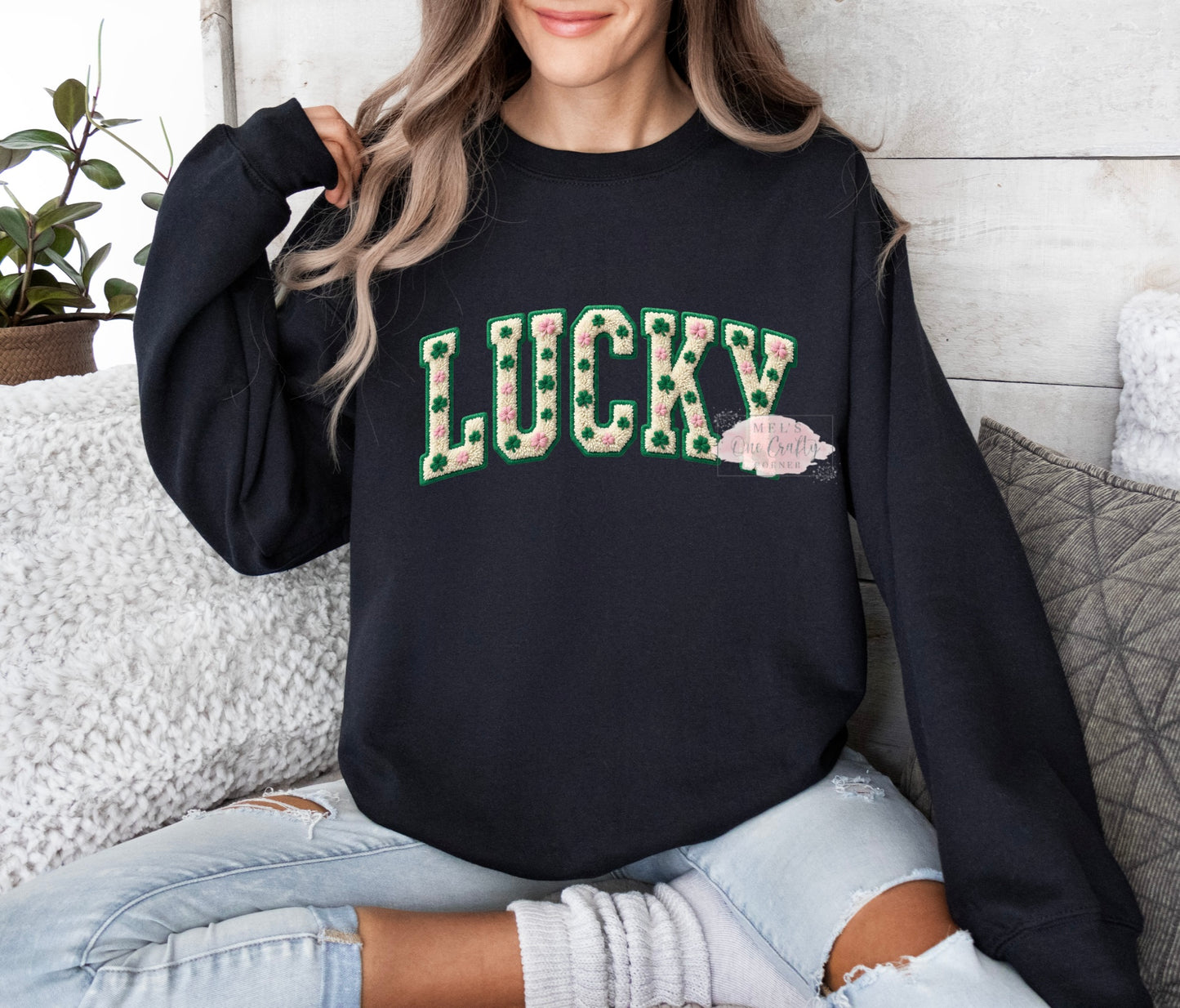 Faux Yarn Lucky Shirt or Sweatshirt