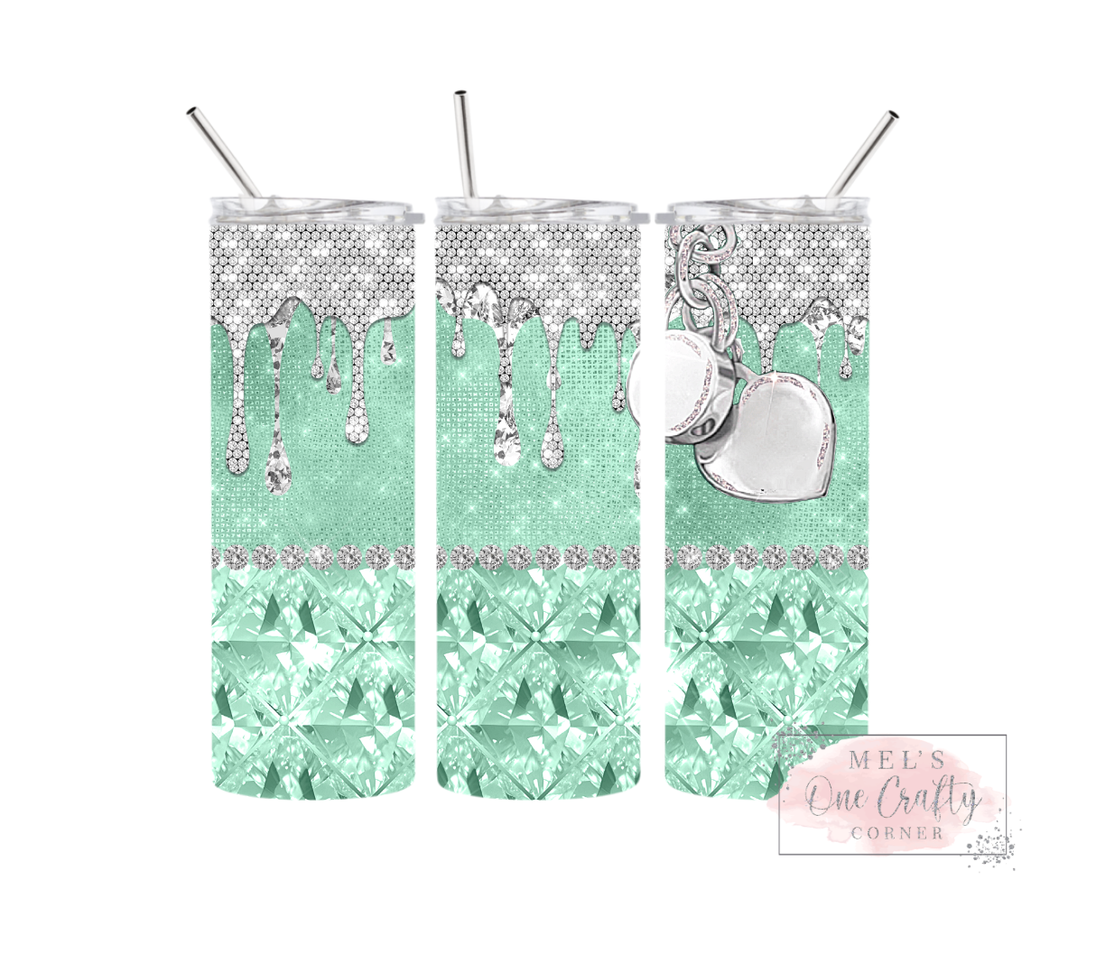 Sublimation Print Tumbler - Mint Glam