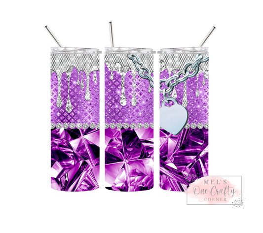 Sublimation Print Tumbler - Purple Glam