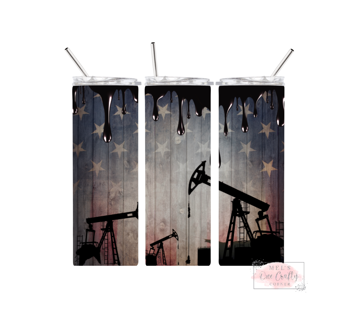 Sublimation Print Tumbler - Oil Field