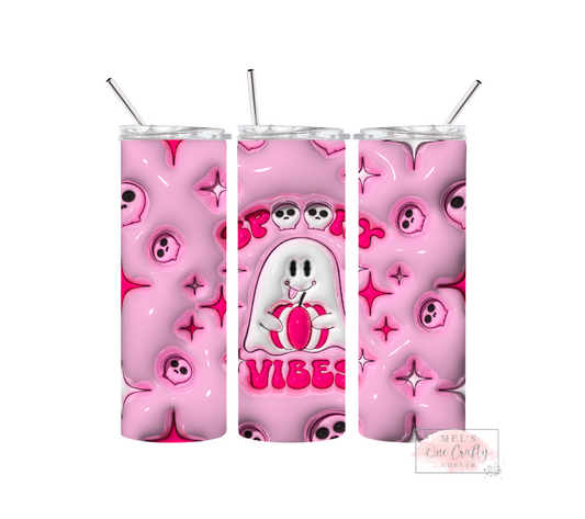 Sublimation Print Tumbler - Pink Spooky Vibes
