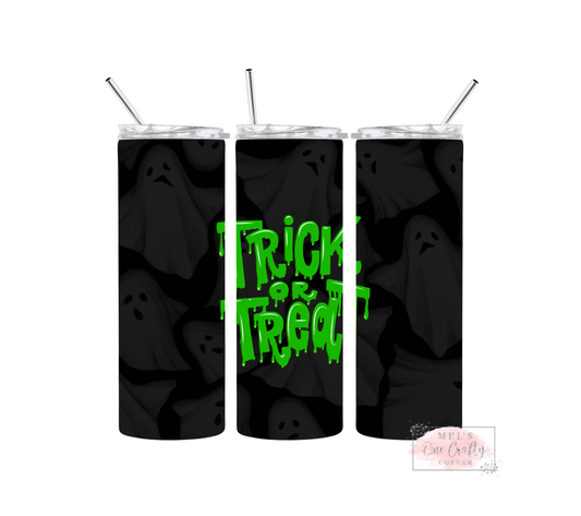 Sublimation Print Tumbler - Trick or Treat Ghost