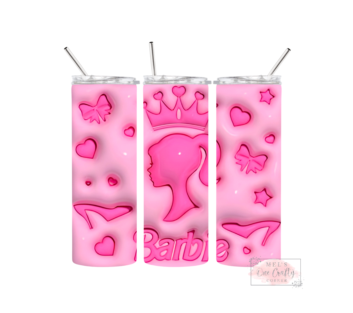 Sublimation Print Tumbler Wrap - Pink Crown