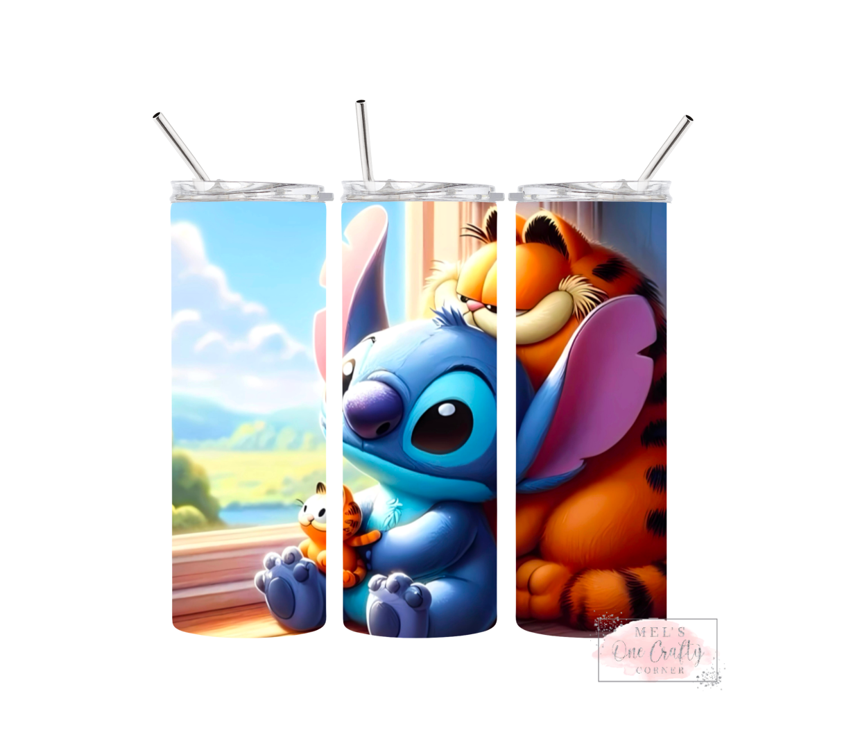 Sublimation Print Tumbler Wrap - Blue Cat