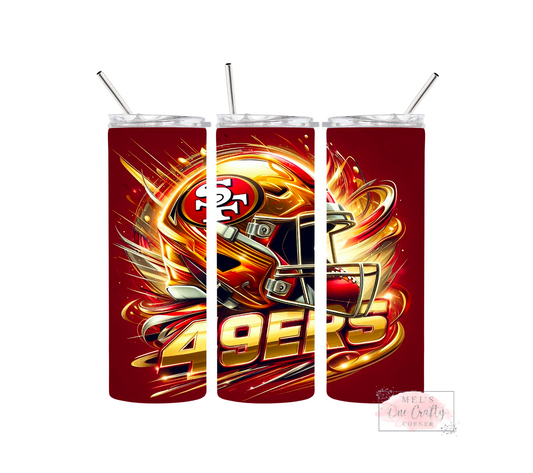 Sublimation Print Tumbler Wrap - Niners Helmet