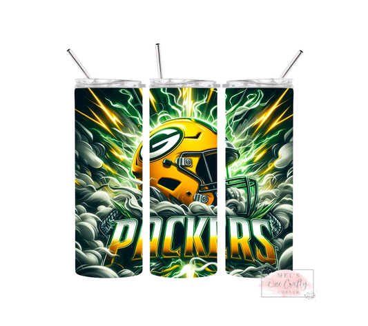 Sublimation Print Tumbler Wrap - Packers Helmet