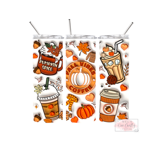 Sublimation Print Tumbler Wrap - Fall Vibes Coffee