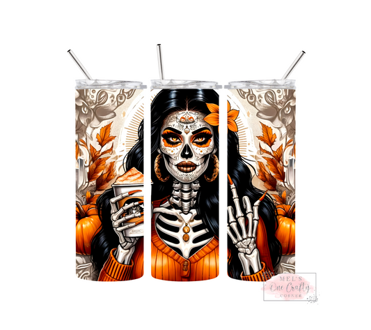 Sublimation Print Tumbler Wrap - Halloween Skeleton