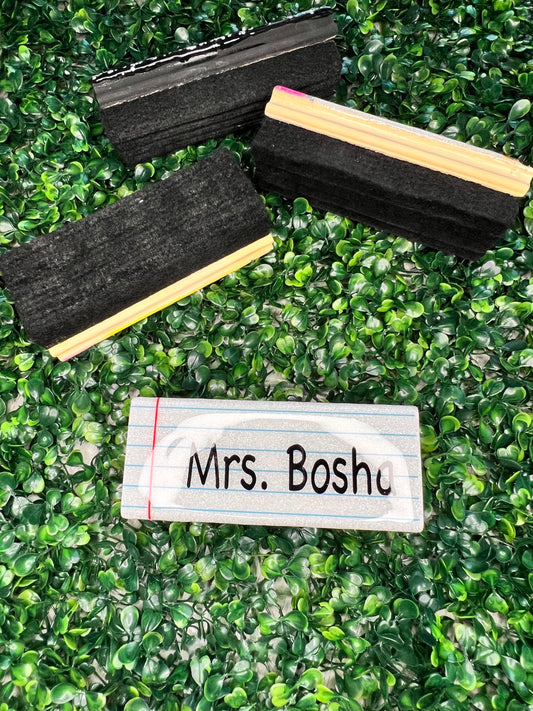 Binder Paper Personalized Glitter Eraser