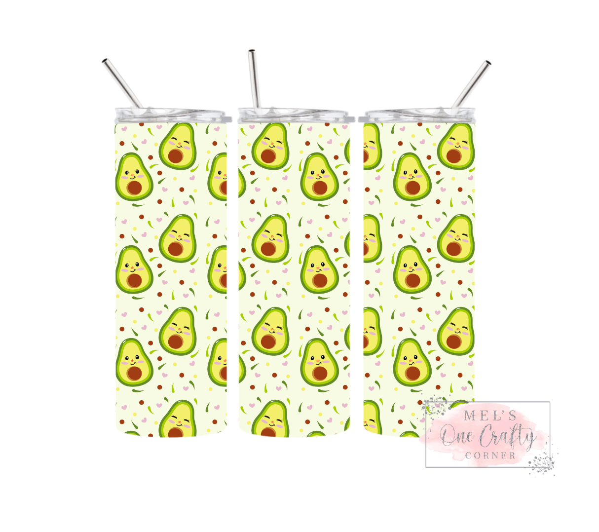 Sublimation Print Tumbler - Avocado Bunch