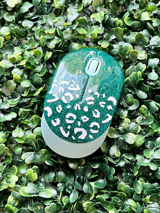 Ombre Leopard Wireless Glitter Mouse