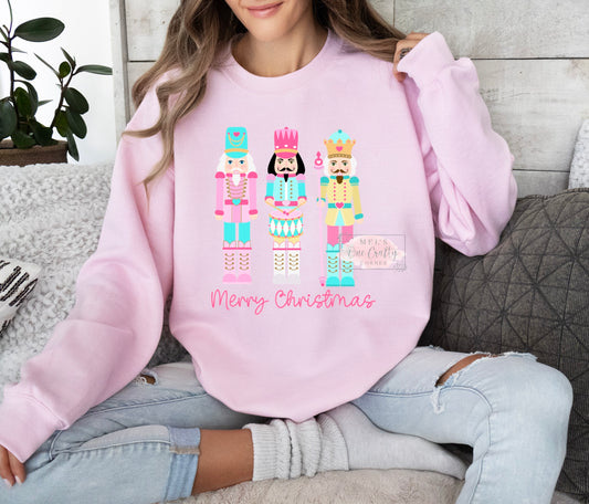 Pink Nutcracker Crew Neck Sweater