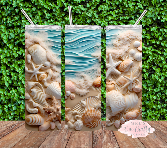 Sublimation Print Tumbler Wrap - Beach