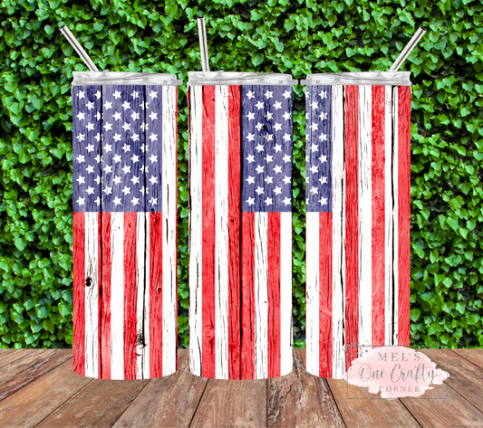 Sublimation Print Tumbler Wrap - American Flag