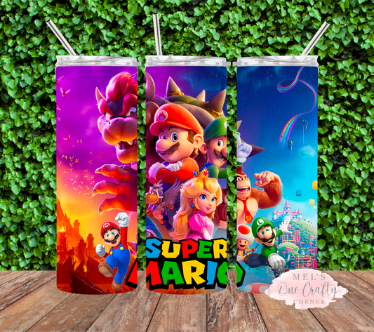 Sublimation Print Tumbler Wrap - Mario Inspired