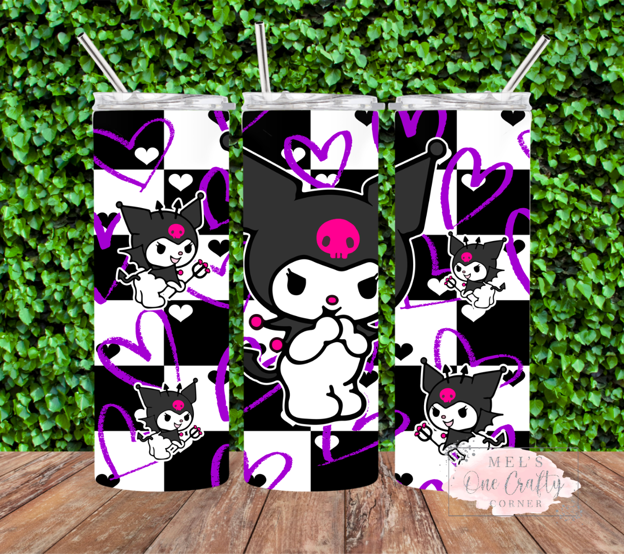 Kuromi Inspired Tumbler