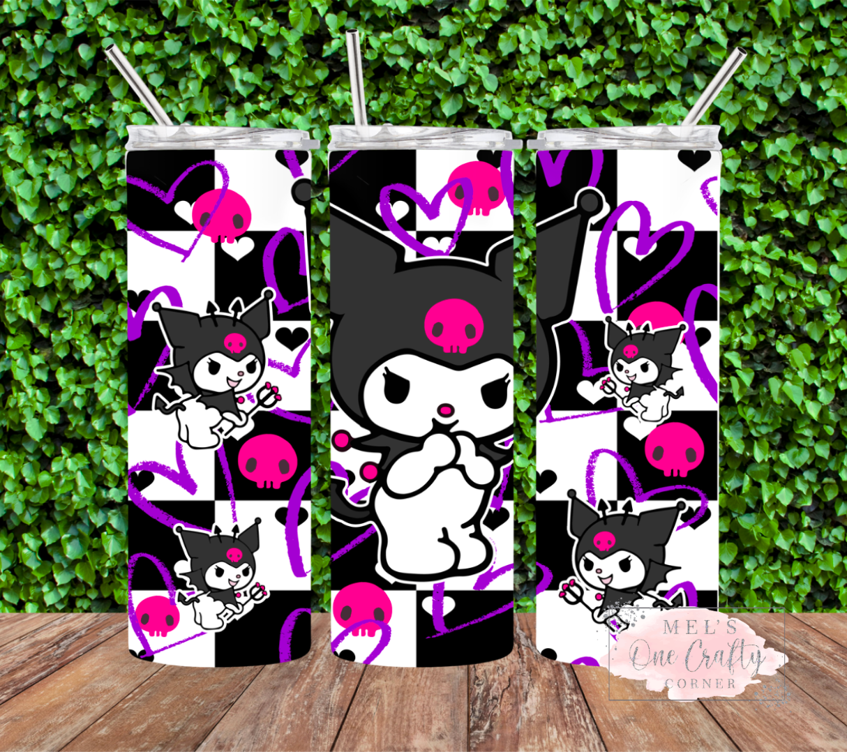 Kuromi Inspired Tumbler