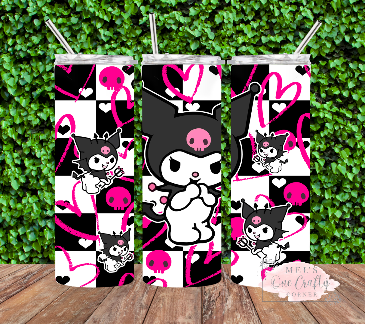 Kuromi Inspired Tumbler